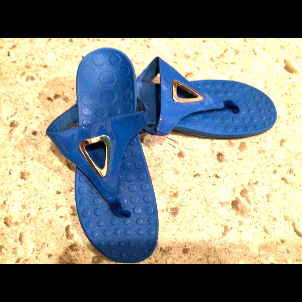 Vionic Orthaheel Yara Thong Sandal blue -Preowned